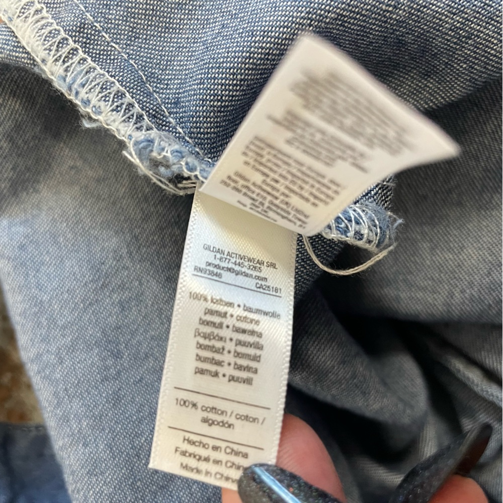 American Apparel Denim Wide Leg Crop Overalls - Picture 9 of 16